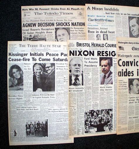 The early Seventies - Watergate, Nixon resigns, Vietnam Peace Agreement ...