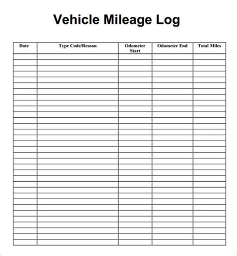 15+ Mileage Log Templates - DOC, PDF | Mileage tracker, Mileage tracker ...