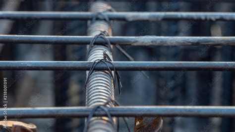 steel beam structure in construction site Stock Photo | Adobe Stock