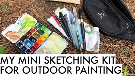 My mini sketching kit for outdoor painting - YouTube