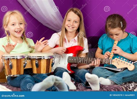 Children Making Music Stock Photo - Image: 18543570