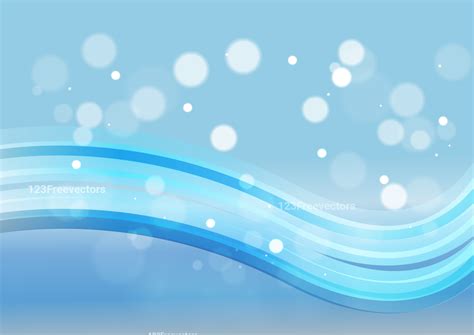 Abstract Wavy Light Blue Gradient Background Vector Image