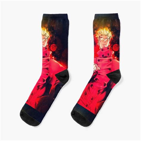 Trigun Socks - Vash the Stampede Trigun Fanart Anime Waifu Socks ...