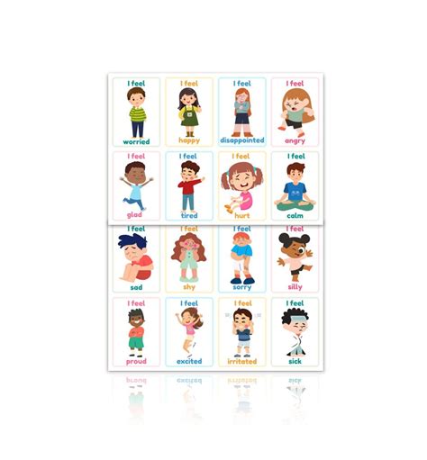 Autism Feelings Flash Cards, Early Learning, Communicate Your Emotions ...