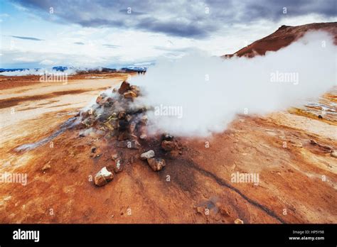 Fumarole field in Namafjall Iceland Stock Photo - Alamy