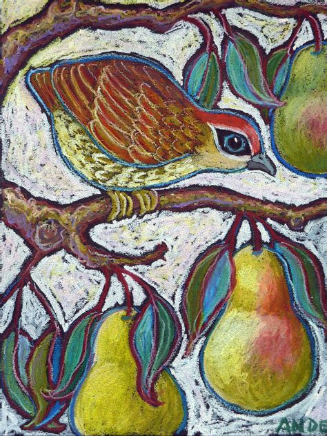 Partridge in a Pear Tree 3 Painting by Ande Hall - Fine Art America