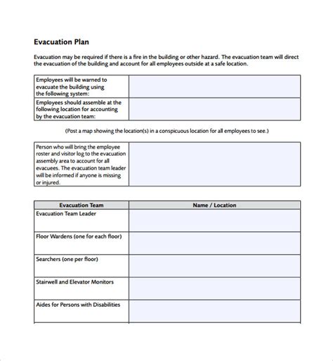 10+ Evacuation Plan Templates | Sample Templates