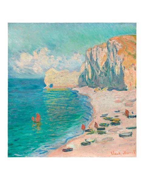 Monet beach painting wall art