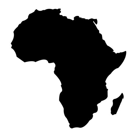 Detailed Map of Africa Continent in Black Silhouette 550959 Vector Art at Vecteezy