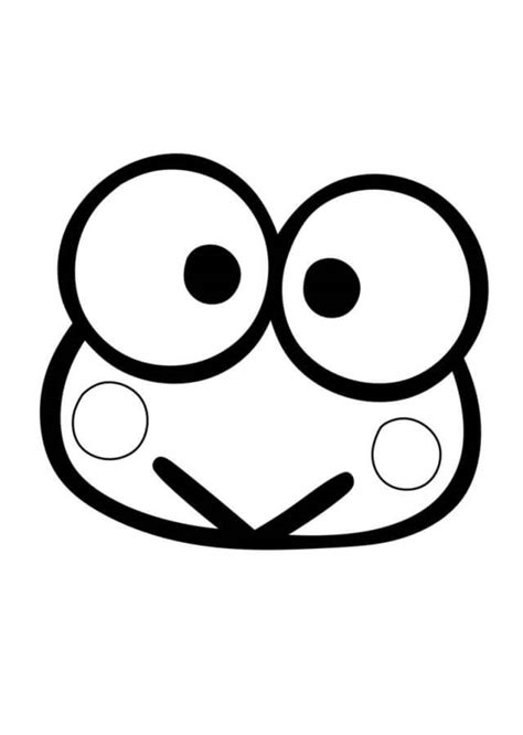 Keroppi Head coloring page - Download, Print or Color Online for Free