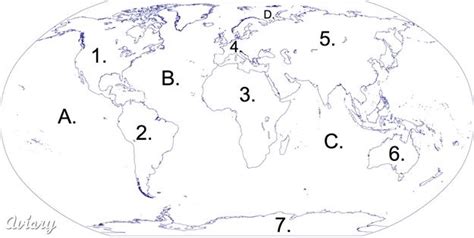 Blank World Map Quiz | Adams Printable Map