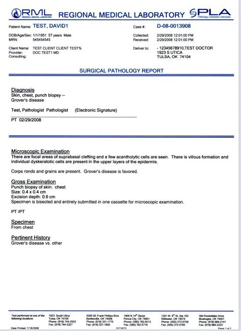 Pathology Report Examples | Regional Medical Laboratory throughout Dr ...