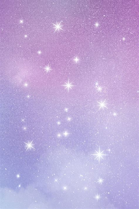 Sparkling purple background, beautiful aesthetic stars in sky design ...