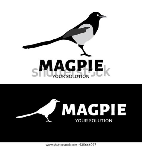 Vector Logo Magpie Stock Vector (Royalty Free) 435666097