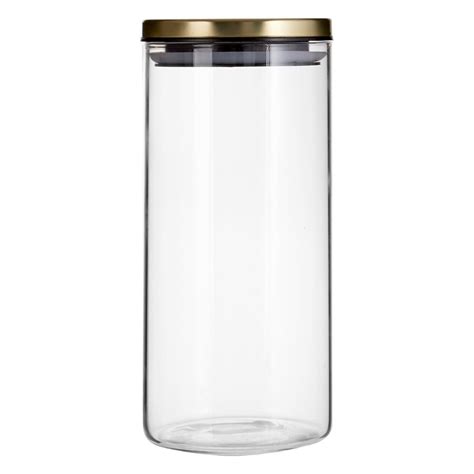 Set Of 5 Freska 1.3 Litre Glass Storage Jars