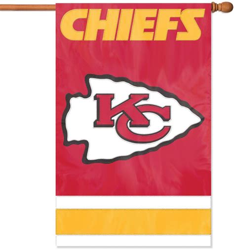 Kansas City Chiefs Applique Banner Flag in 2020 | Kansas city chiefs ...