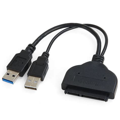 High Quality Super Speed USB 3.0 to Sata 22 Pin Converter Adapter Cable for 2.5 Inch Hard Disk ...