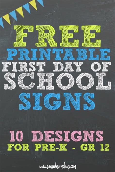 Free Printable First Day Of School Signs For All Grades (2024)