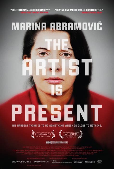 Marina Abramovic: The Artist Is Present Movie Poster - IMP Awards