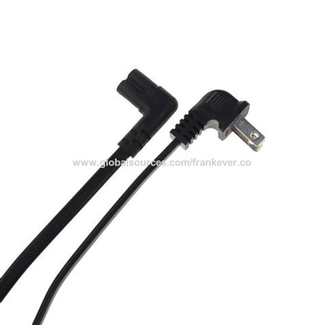 Buy Wholesale China 90 Degree 2-slot Polarized Us Power Cord, 18 Awg ...