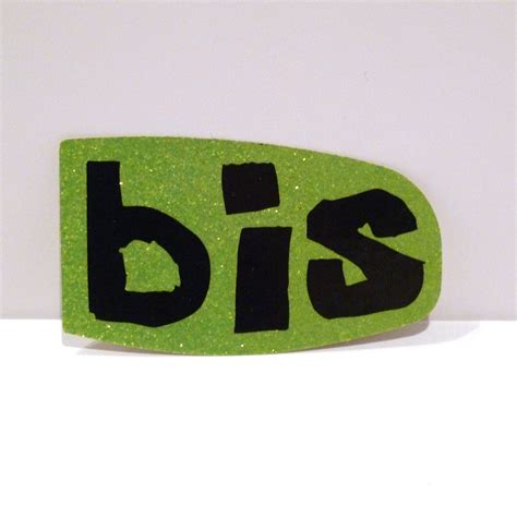 Bis Sticker 1997 Vintage Band Logo Glitter Shine Music Sticker