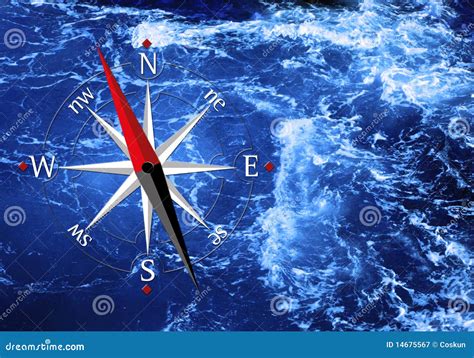 Sea and compass stock image. Image of discovery, navigate - 14675567