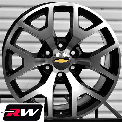 Chevy Silverado Wheels Tires 2014 GMC Sierra 22 inch Rims Black ...