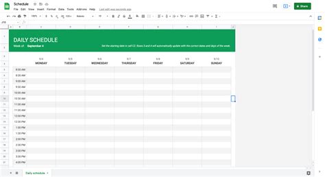 How to Make a Work Schedule on Google Sheets (Free Template)