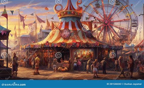 A Very Beautiful Carnies.Generative AI Stock Illustration ...