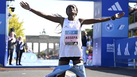 Tigist Assefa obliterates women’s marathon world record in Berlin while Eliud Kipchoge makes ...