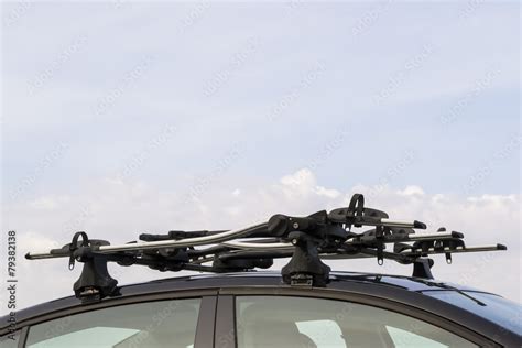 Roof mounted bike carrier Stock Photo | Adobe Stock