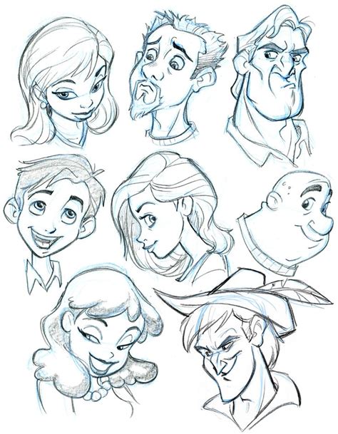 More Character heads by *tombancroft | Character drawing, Character design, Character illustration