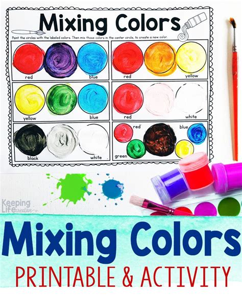 Teach kids about color with this fun color mixing printable activity. Preschool Color Activities ...