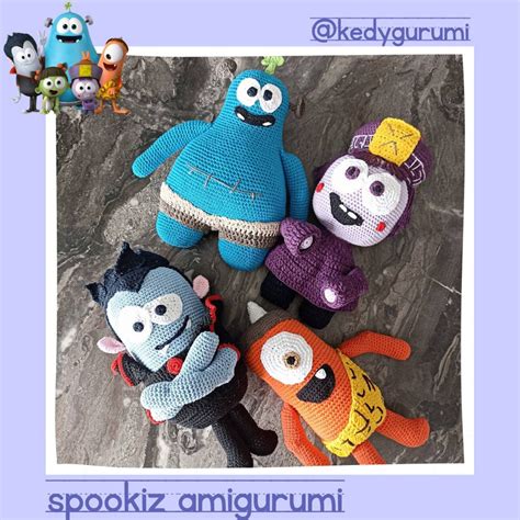 Spookiz Characters Amigurumi Toys Zizi Cula Kebi Frankie - Etsy