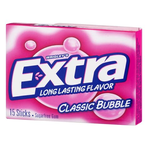 Wrigley's Extra - Classic Bubble Gum | Plus Candy