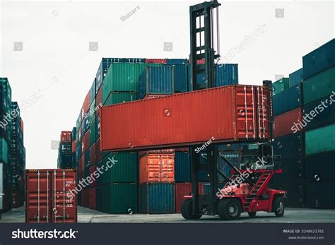 Crane Lifting Container Yard Container Loading Stock Photo 2248621781 | Shutterstock