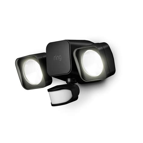 Ring Smart Lighting Black Motion Activated Outdoor Integrated LED Flood Light Battery-5B21S8 ...