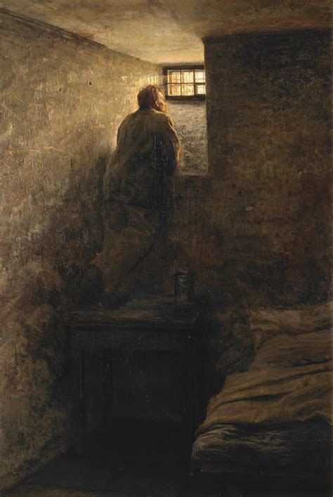 A Prisoner in his Cell (The Prisoner), 1878 by Nikolai Yaroshenko (Russian, 1846-1898 ...