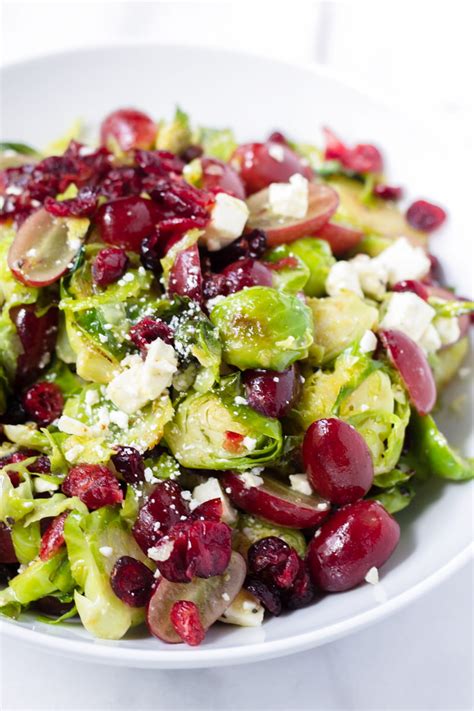 Roasted Brussels Sprouts Salad with Cranberries - Cooking For My Soul