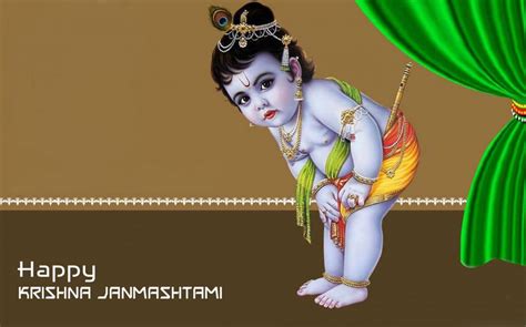 Cute Happy Krishna Janmashtami - 1366x853 Wallpaper - teahub.io