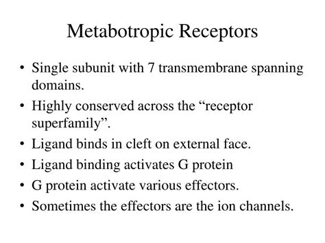 PPT - Ionotropic and Metabotropic Receptors PowerPoint Presentation, free download - ID:6306297