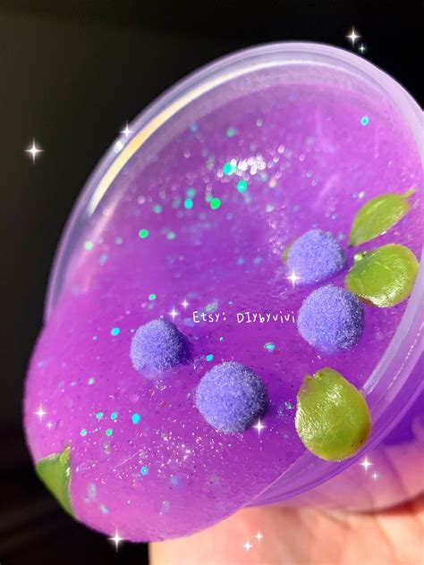 Clear Jelly Grape Juice Slime Purple Glitter Slime Slime - Etsy