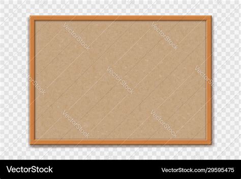 Empty office cork bulletin board template Vector Image