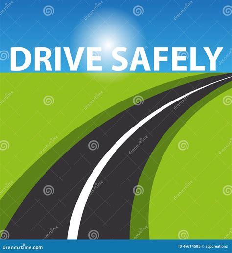 Drive Safe And Stay Alive Icon Or Symbol - Safe Driving Concept Vector ...