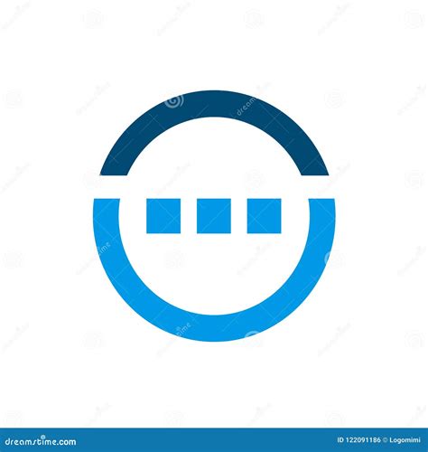 Three Dots Combined with Circle Line, Simple Logo Icon, Vector ...