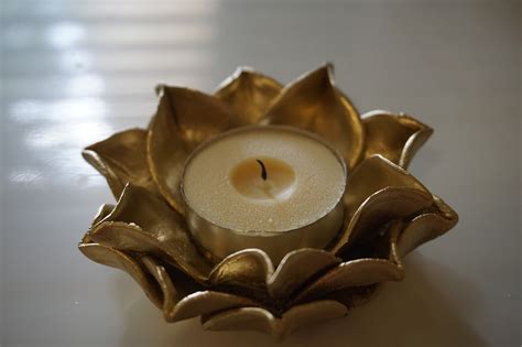 crafts and crafts only: Air dry clay candle holder - Home decor DIY