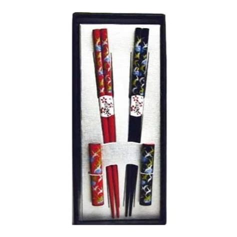 Crane Chopstick Set with Rests - JapaneseStyle.com