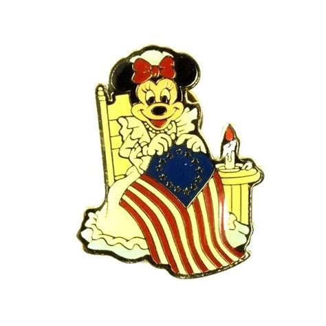 1989 WALT DISNEY Minnie Mouse As Betsy Ross Sewing Colonial Flag Vintage $10.00 - PicClick