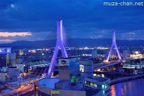 Aomori Bay Bridge night illumination