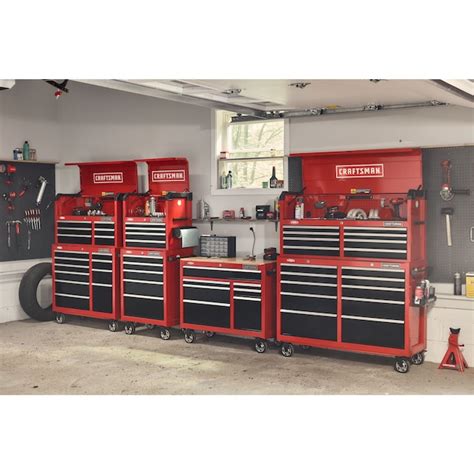 CRAFTSMAN 2000 Series 40.6-in L x 34-in H 7-Drawers Rolling Red Wood Work Bench CMST98271RB at ...